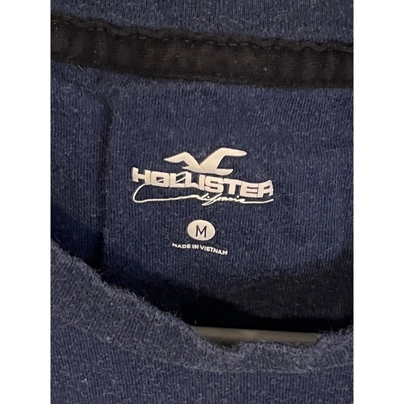 Hollister Mens Blue Ombre Palm Tree Graphic T-Shirt Vaporwave Tropical Size M - Picture 4 of 6